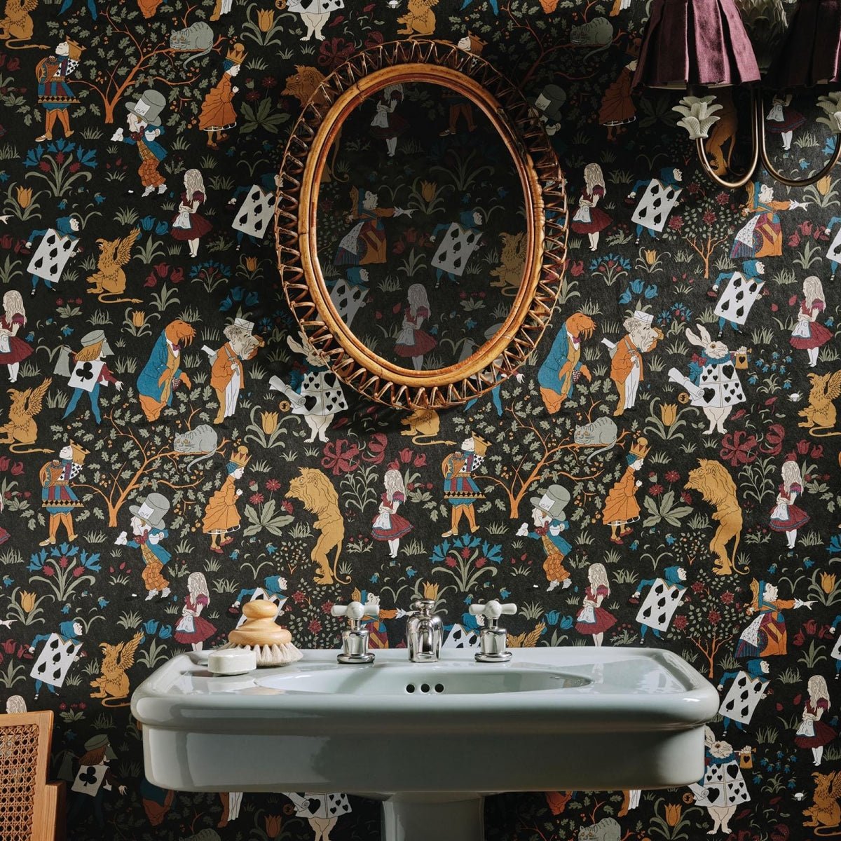 Alice In Wonderland Wallpaper - Noir - House of Hackney - 1-WA-ALI-DI-NOI-XXX - Morris Wallpaper