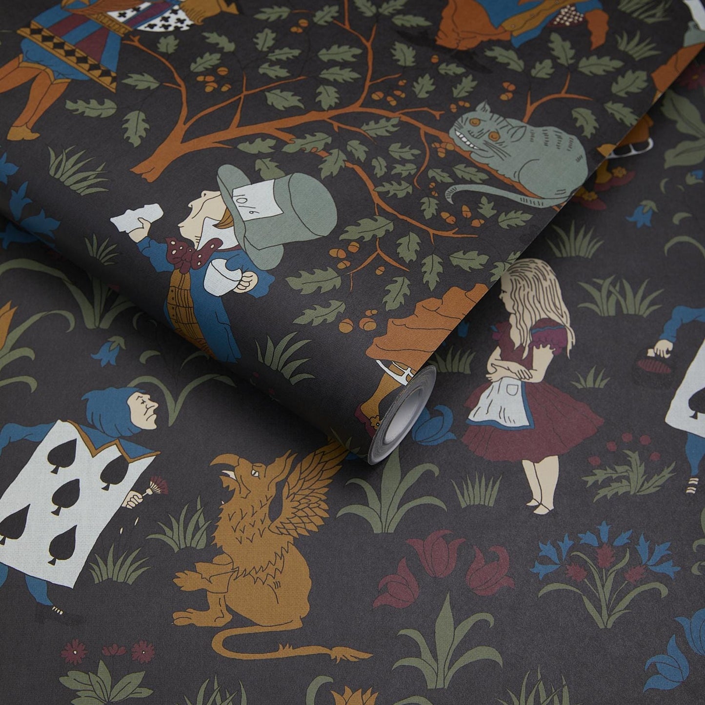 Alice In Wonderland Wallpaper - Noir - House of Hackney - 1-WA-ALI-DI-NOI-XXX - Morris Wallpaper