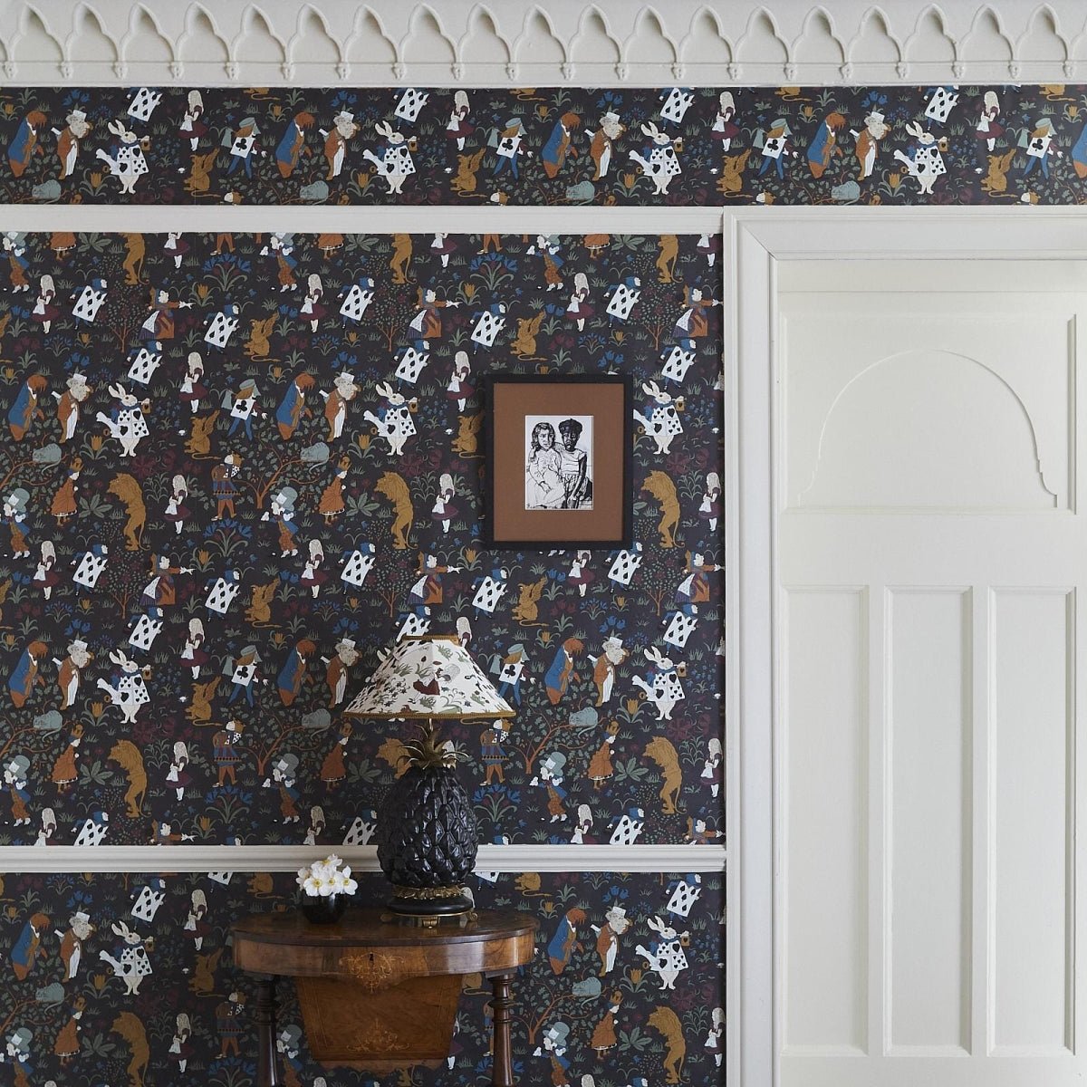 Alice In Wonderland Wallpaper - Noir - House of Hackney - 1-WA-ALI-DI-NOI-XXX - Morris Wallpaper