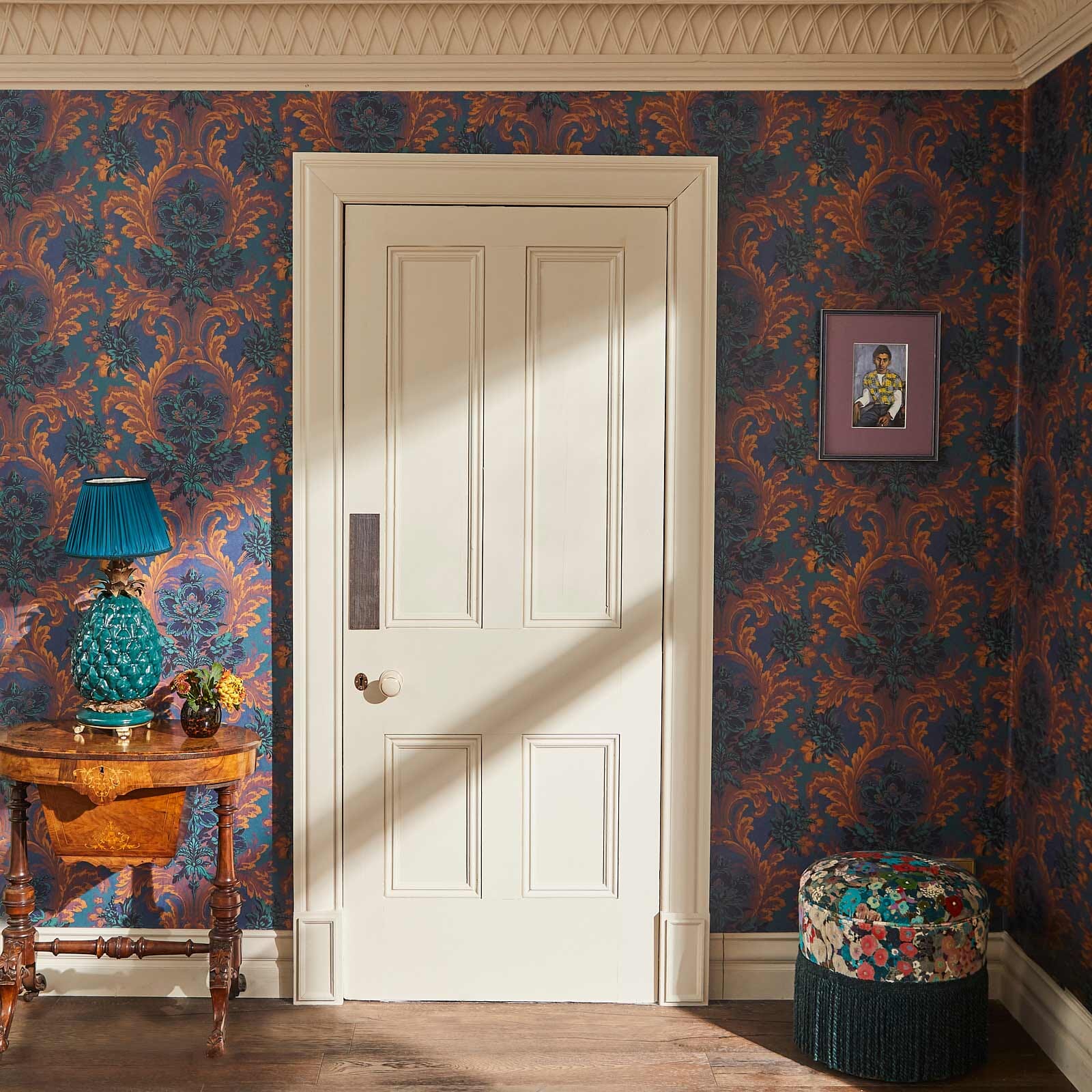 Amarantha Wallpaper - Ink - House of Hackney - 1-WA-AMA-DI-INK-XXX - Morris Wallpaper