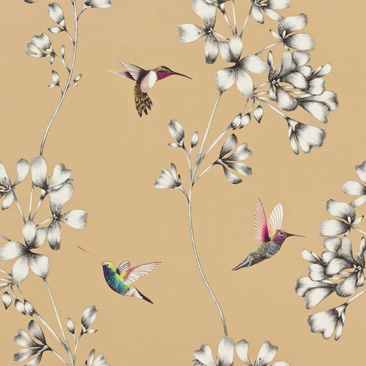 Amazilia Wallpaper - Bronze - Harlequin - HAMA111063 - Morris Wallpaper