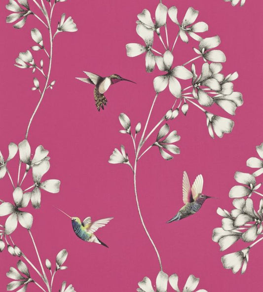 Amazilia Wallpaper - Flamingo - HAMA111058 - Harlequin - Morris Wallpaper