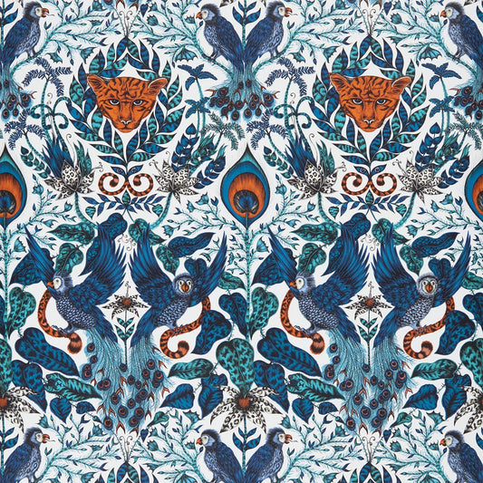 Amazon Wallpaper - Blue - Clarke & Clarke - W0098/01 - Morris Wallpaper