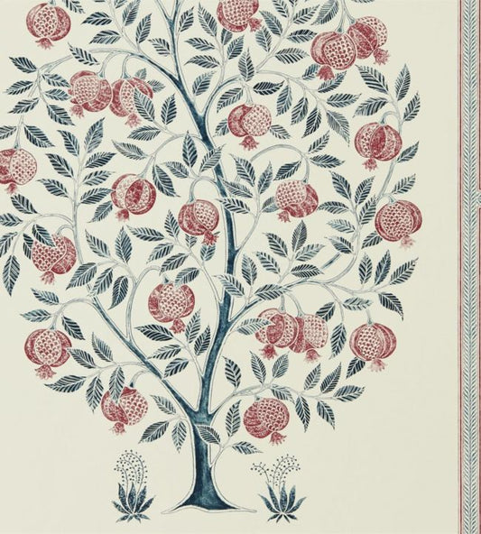 Anaar Tree Wallpaper - Annato/Blueberry - 216790 - Sanderson - Morris Wallpaper