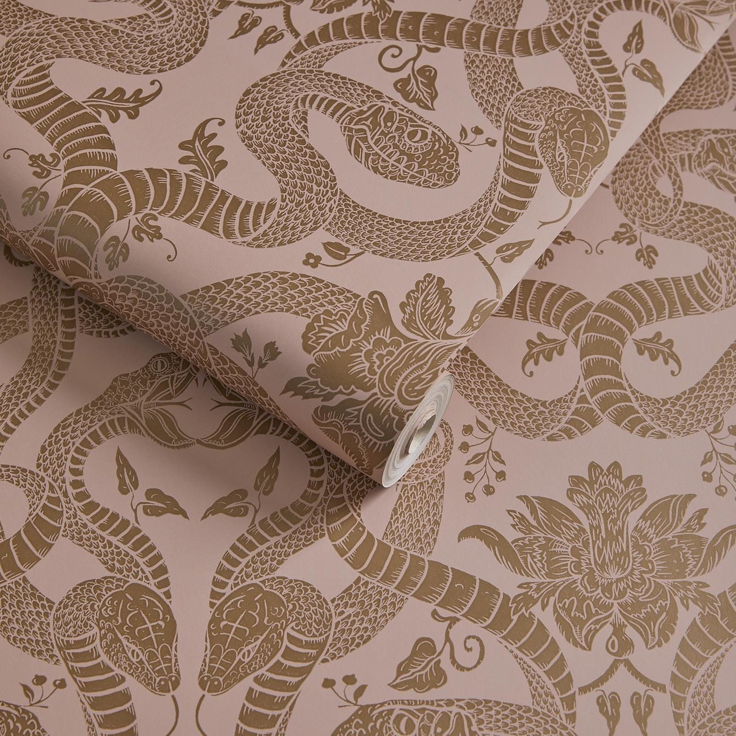 Anaconda Wallpaper - Dusky-Pink - House of Hackney - 1-WA-ANC-TR-PNK-XXX-001 - Morris Wallpaper