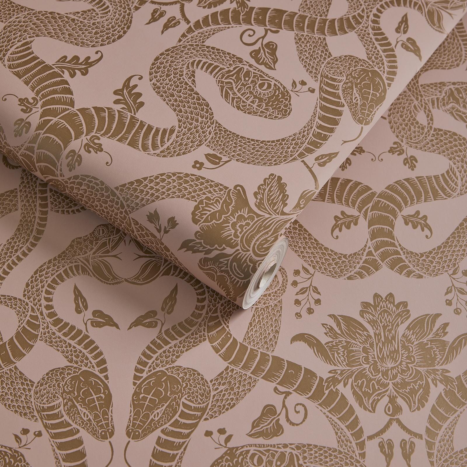 Anaconda Wallpaper - Dusky-Pink - House of Hackney - 1-WA-ANC-TR-PNK-XXX-001 - Morris Wallpaper
