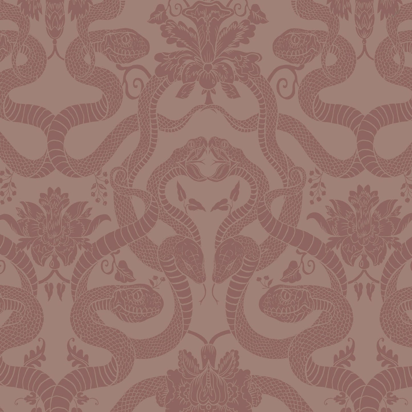 Anaconda Wallpaper - Dusky-Pink - House of Hackney - 1-WA-ANC-TR-PNK-XXX-001 - Morris Wallpaper