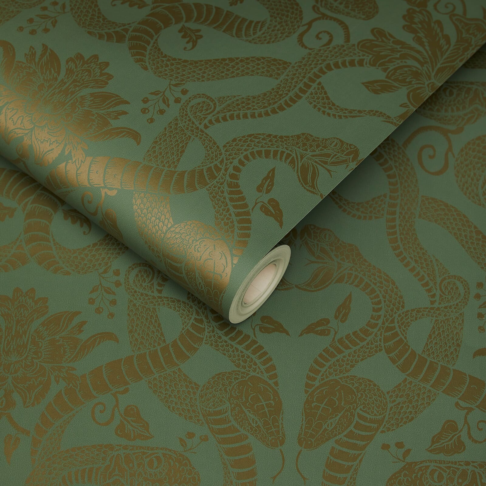 Anaconda Wallpaper - Eucalyptus - House of Hackney - 1-WA-ANC-TR-EUC-XXX-001 - Morris Wallpaper