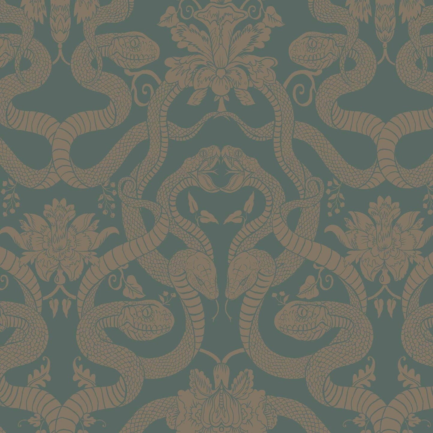 Anaconda Wallpaper - Eucalyptus - House of Hackney - 1-WA-ANC-TR-EUC-XXX-001 - Morris Wallpaper