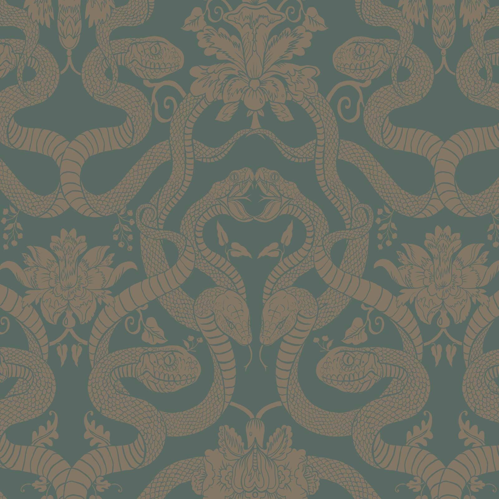 Anaconda Wallpaper - Eucalyptus - House of Hackney - 1-WA-ANC-TR-EUC-XXX-001 - Morris Wallpaper