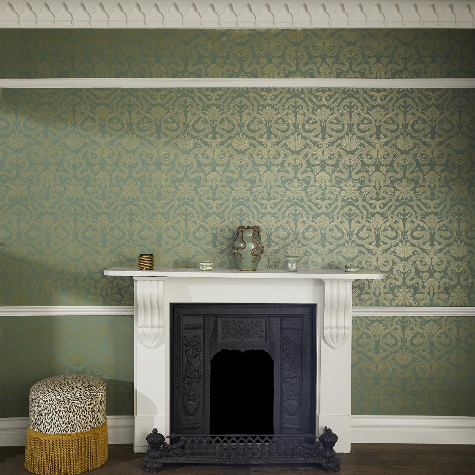 Anaconda Wallpaper - Eucalyptus - House of Hackney - 1-WA-ANC-TR-EUC-XXX-001 - Morris Wallpaper