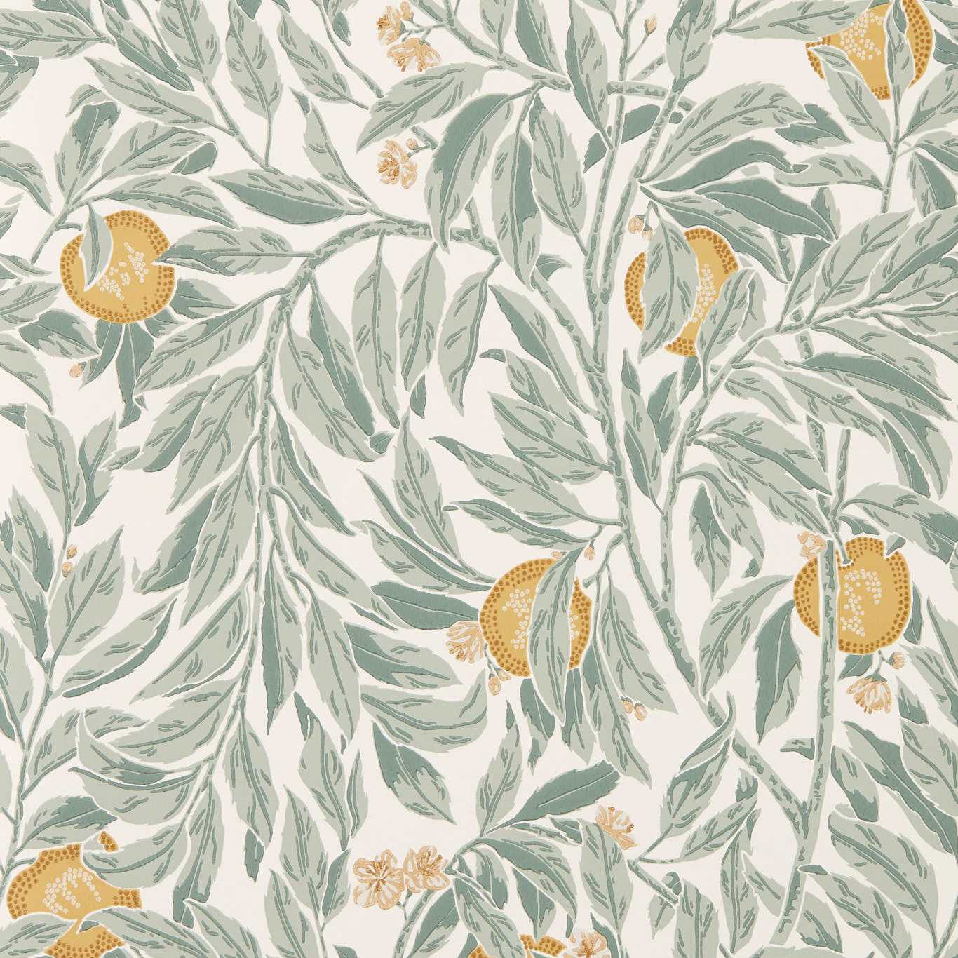 Ancient Apple Orchard Wallpaper - Golden Knot & Sage - Sanderson - DHIP217494 - Morris Wallpaper