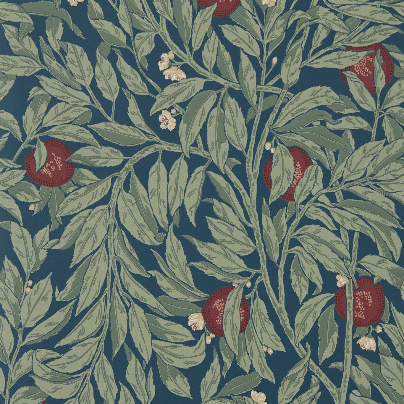 Ancient Apple Orchard Wallpaper - Midnight - Sanderson - DHIP217495 - Morris Wallpaper