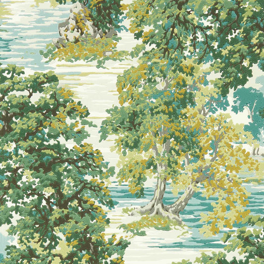 Ancient Canopy Sap Green Wallpaper - Sap Green - DABW217220 - Sanderson - Morris Wallpaper