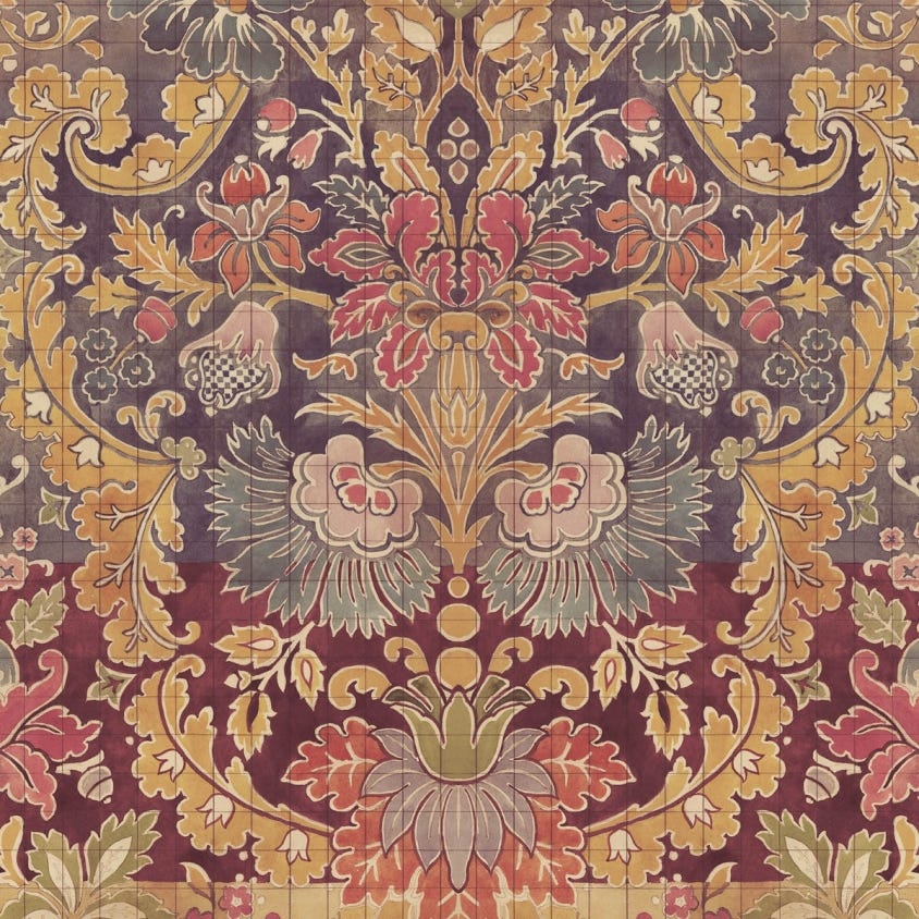 Andastra Wallpaper - Almandine - House of Hackney - 1-WA-AND-DI-ALM-XXX - Morris Wallpaper