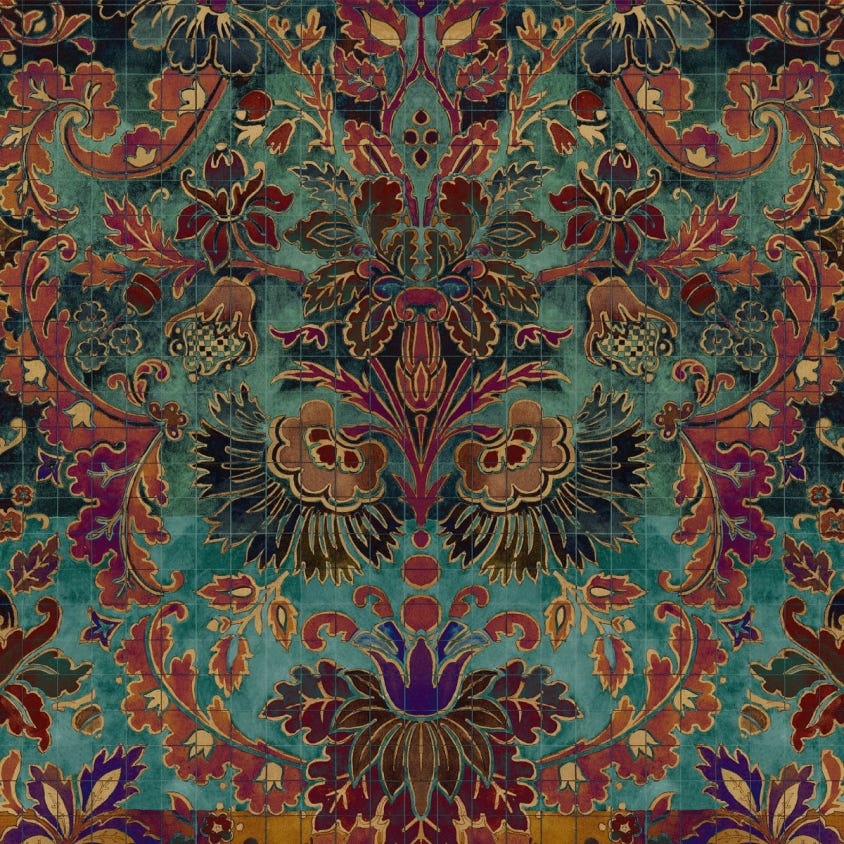 Andastra Wallpaper - Amazonite - House of Hackney - 1-WA-AND-DI-AMA-XXX - Morris Wallpaper