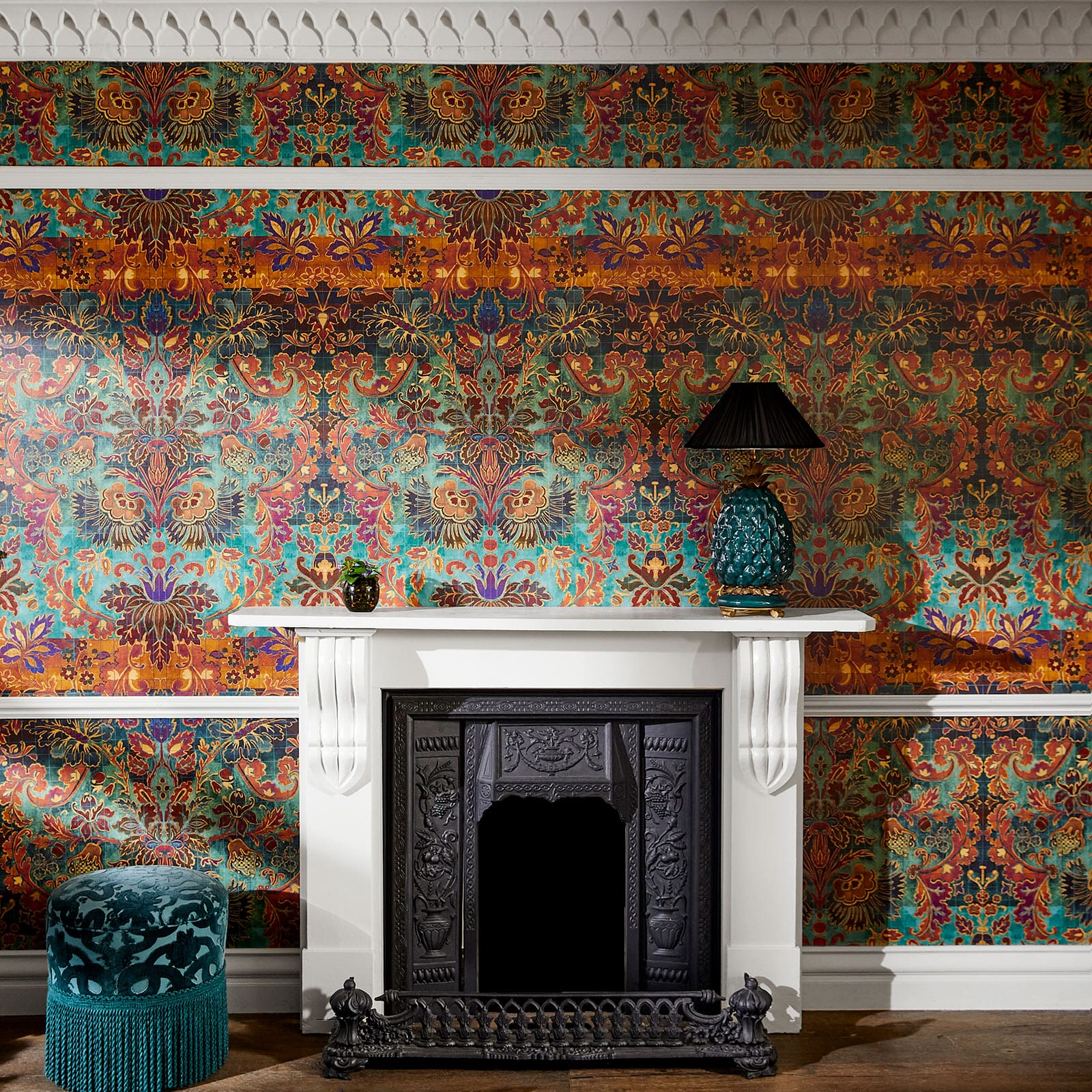 Andastra Wallpaper - Amazonite - House of Hackney - 1-WA-AND-DI-AMA-XXX - Morris Wallpaper