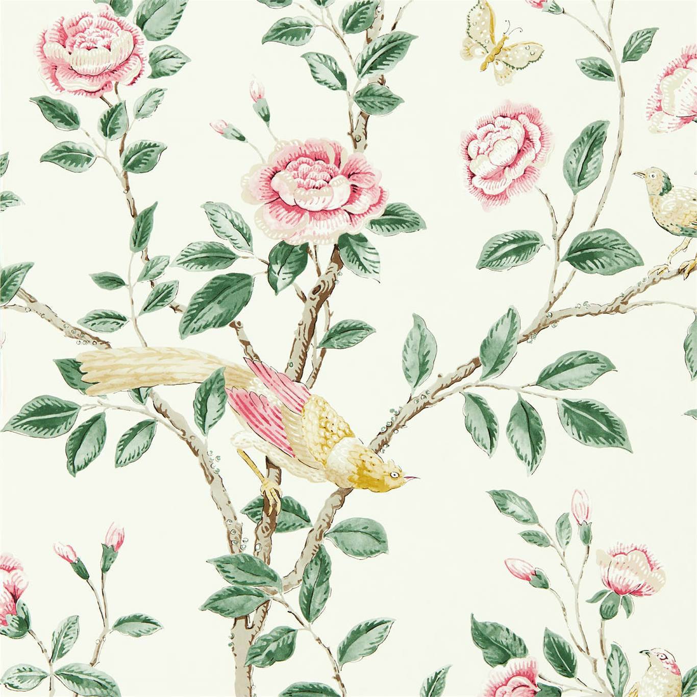Andhara Wallpaper - Rose/Cream - DCPW216795