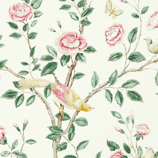 Andhara Wallpaper - Rose/Cream - DCPW216795
