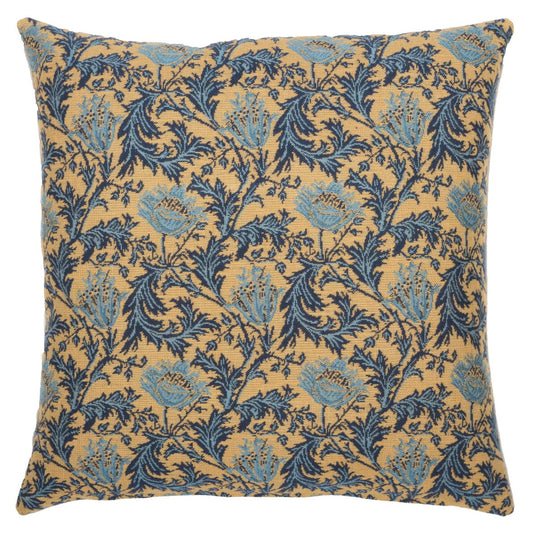 Anemone Gold Tapestry Cushion with Feather Filler - Hines - 829 - Morris Wallpaper