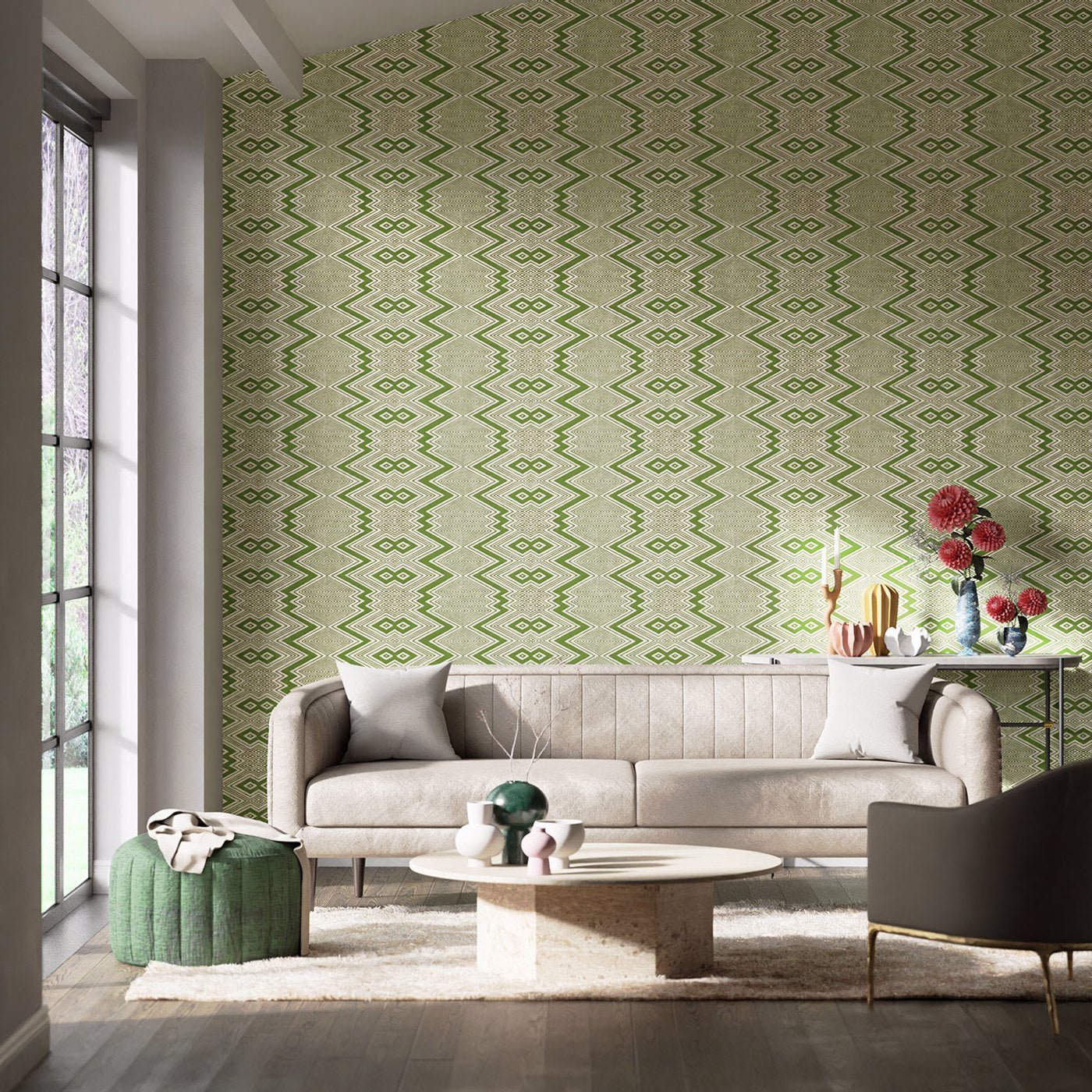 Ankara Wallpaper - Meadow/Awakening - Harlequin - HQN2112849 - Morris Wallpaper
