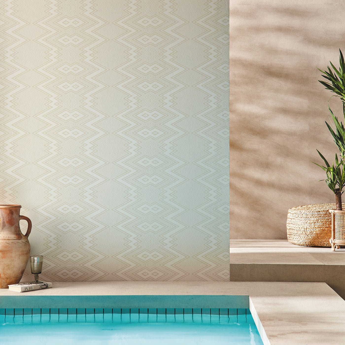 Ankara Wallpaper - Sail Cloth/ Diffused Light - Harlequin - HQN2112847 - Morris Wallpaper