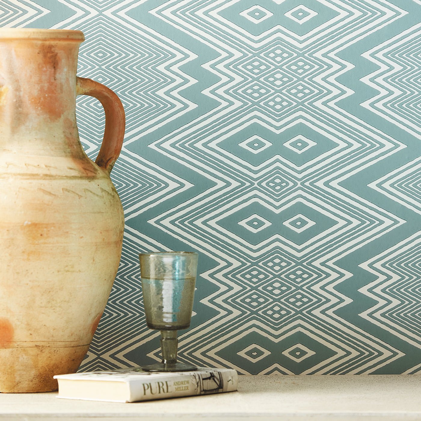 Ankara Wallpaper - Sky/Awakening - HQN2112848 - Harlequin - Premier Wallcovering