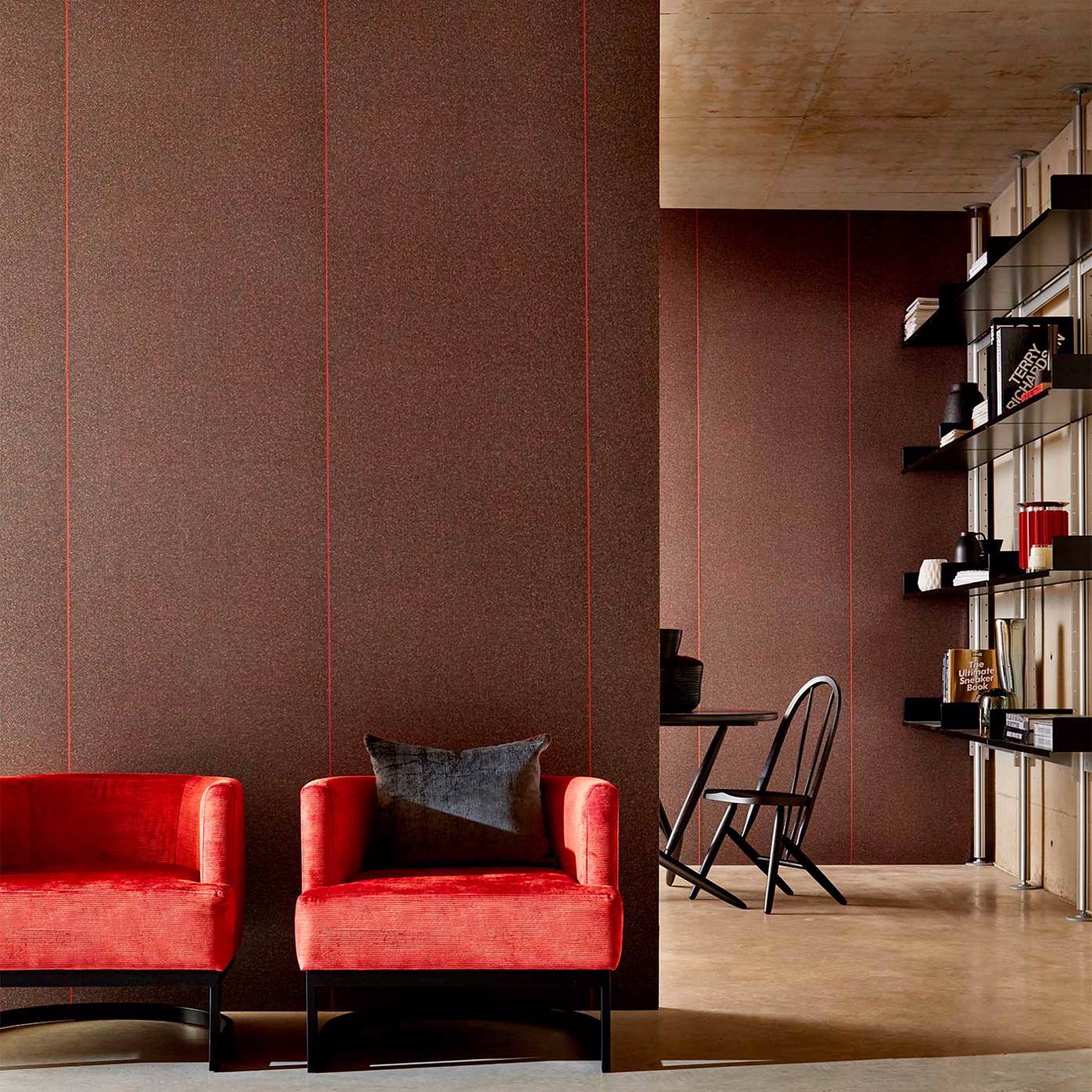 Anthology Beaded Brutalist Stripe Wallpaper - Slate - Harlequin - EANW112571 - Morris Wallpaper