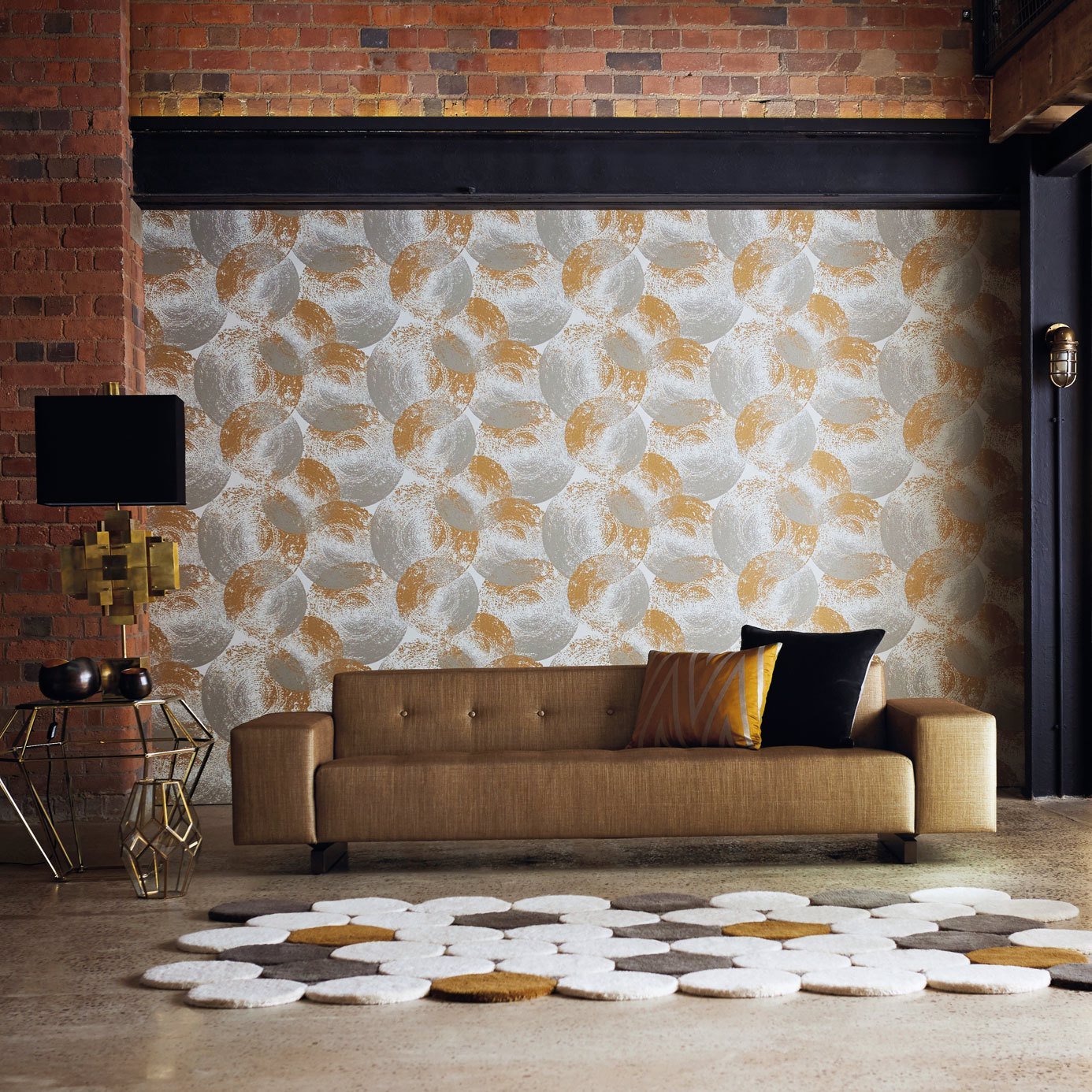 Anthology Ellipse Wallpaper - Granite/Pearl - Harlequin - EANT111131 - Morris Wallpaper