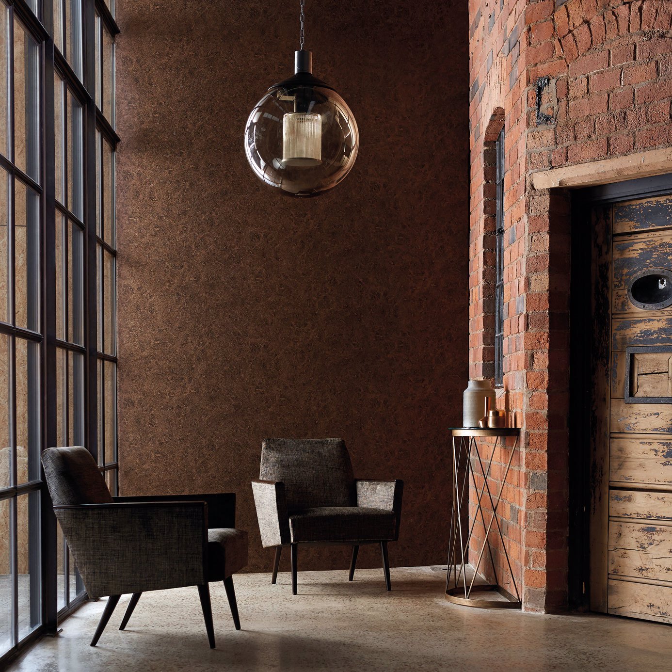 Anthology Lacquer Wallpaper - Amber - Harlequin - EANT111132 - Morris Wallpaper