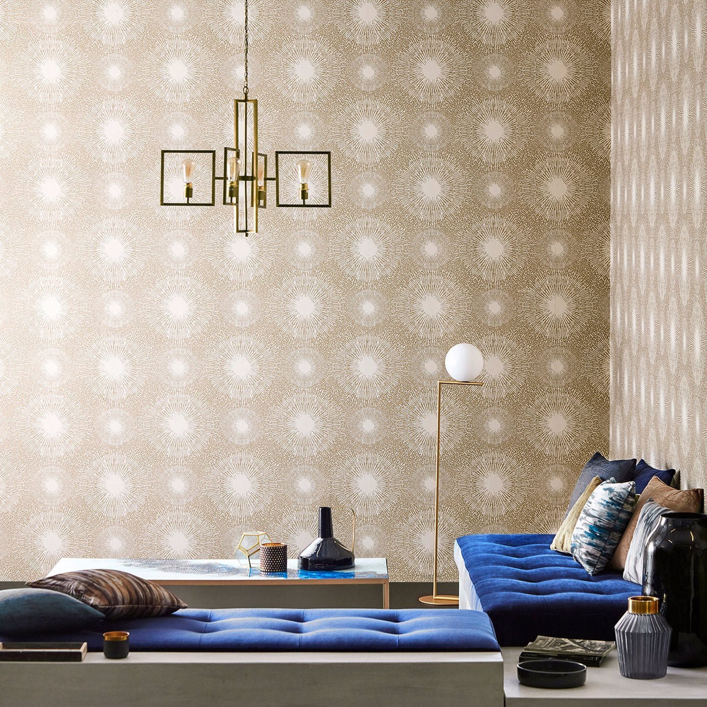 Anthology Perlite Wallpaper - Lapis / Copper Ore - Harlequin - EVIW112068 - Morris Wallpaper