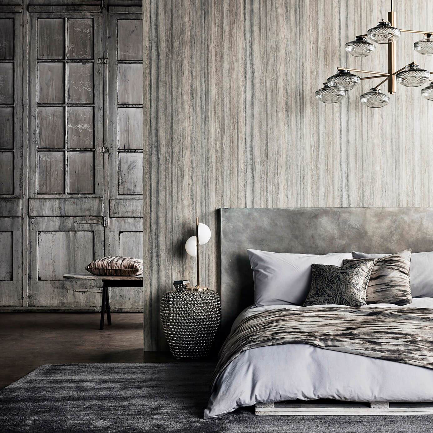 Anthology Plica Wallpaper - Ochre/Cream - Harlequin - EANV111840 - Morris Wallpaper