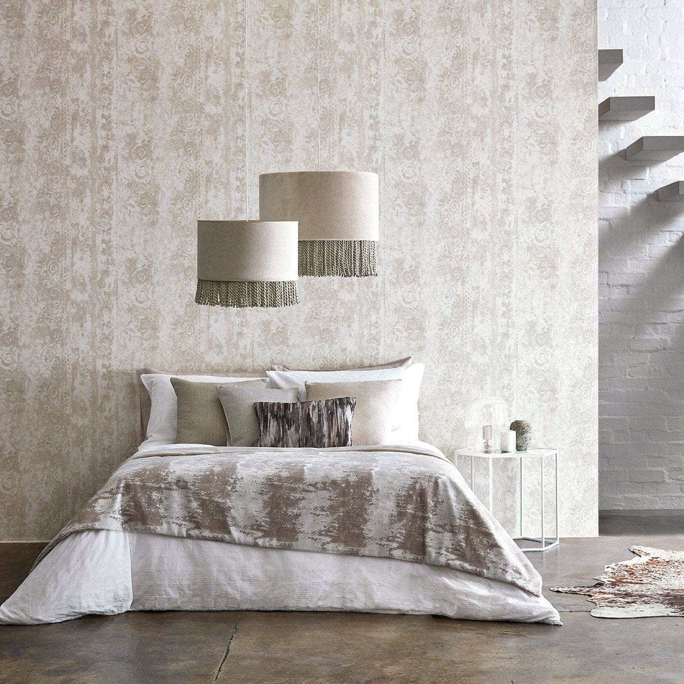 Anthology Pozzolana Wallpaper - Alabaster - EVIW112027 - Harlequin - Premier Wallcovering