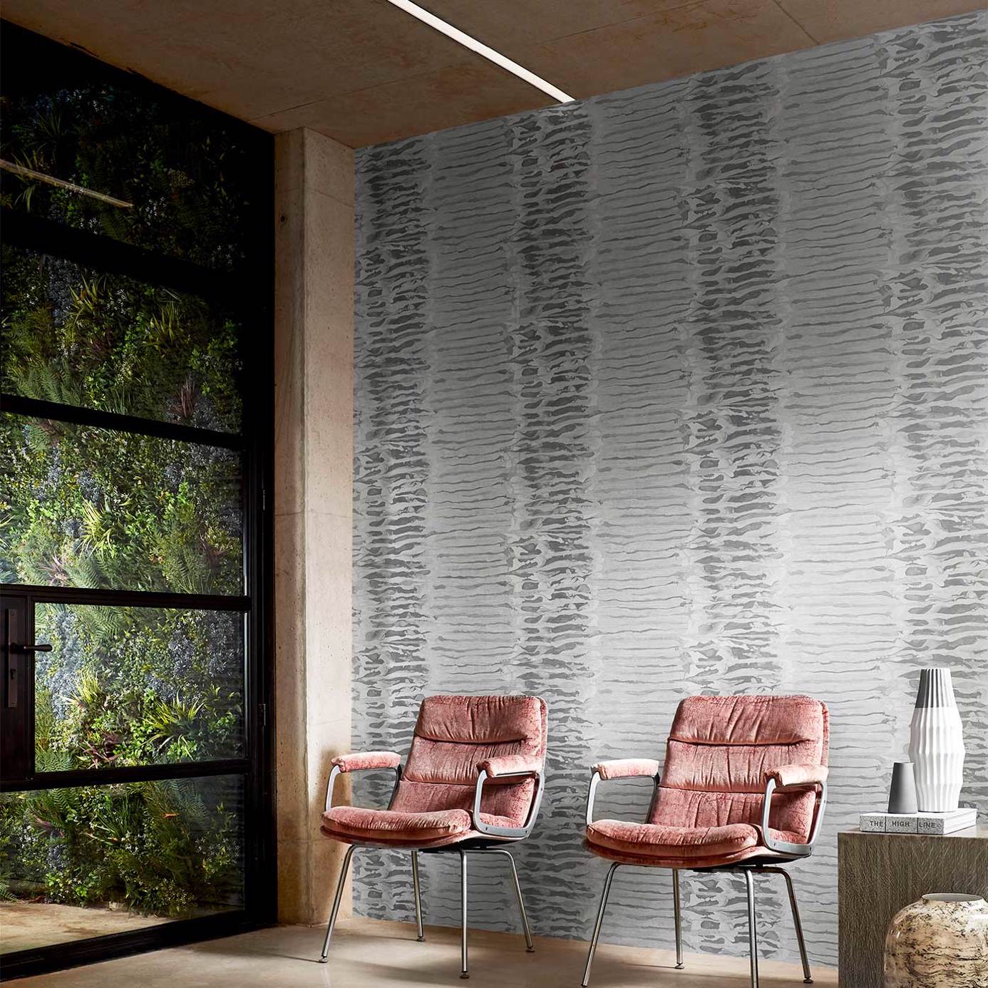 Anthology Ripple Stripe Wallpaper - Sandstone - Harlequin - EANW112578 - Morris Wallpaper