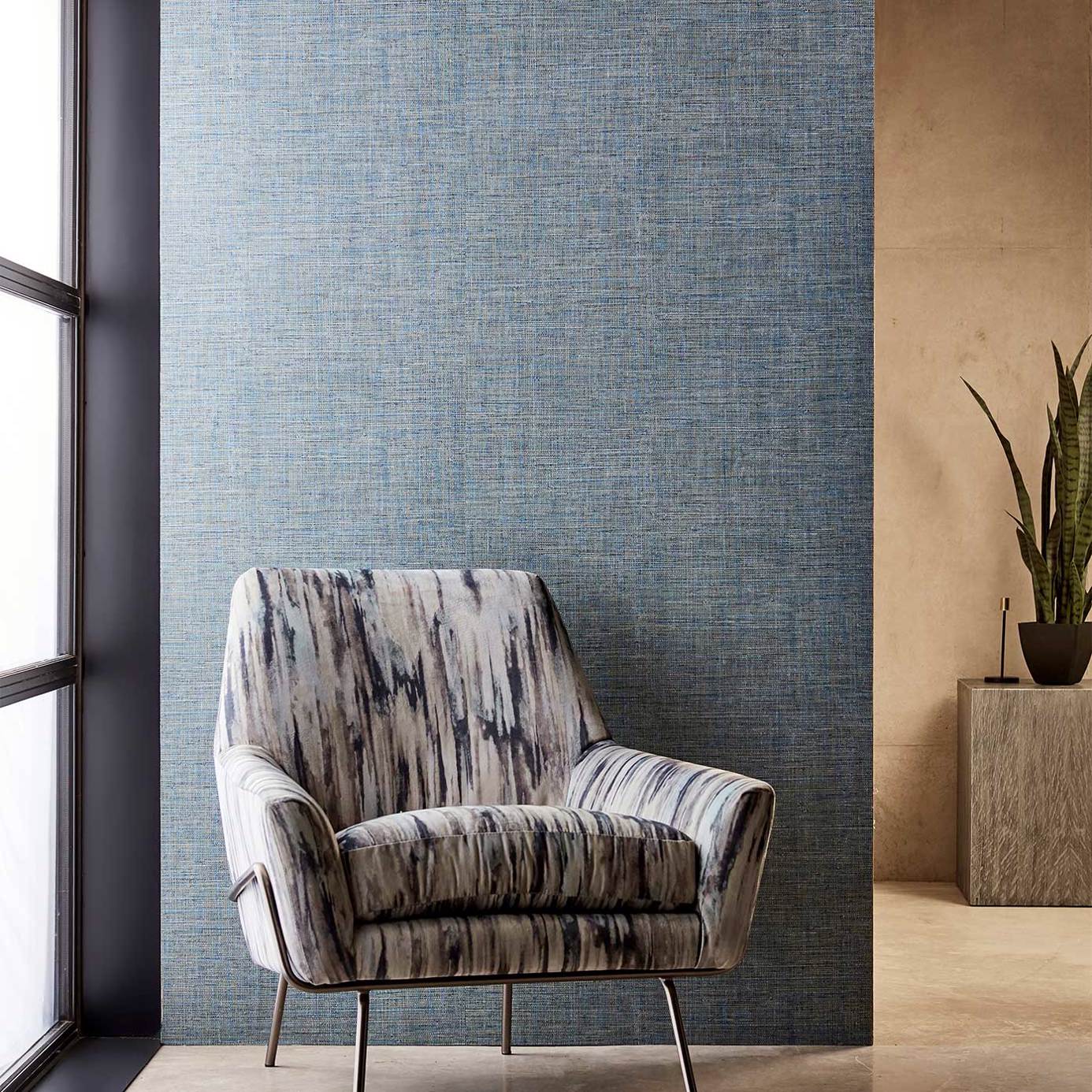 Anthology Seri Raphia Wallpaper - Saphire - EANW112594 - Harlequin - Premier Wallcovering