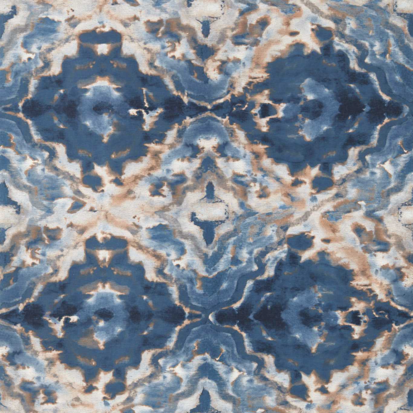 Aqueous Wallpaper - Midnight/Spice - Clarke & Clarke - W0147/02 - Morris Wallpaper