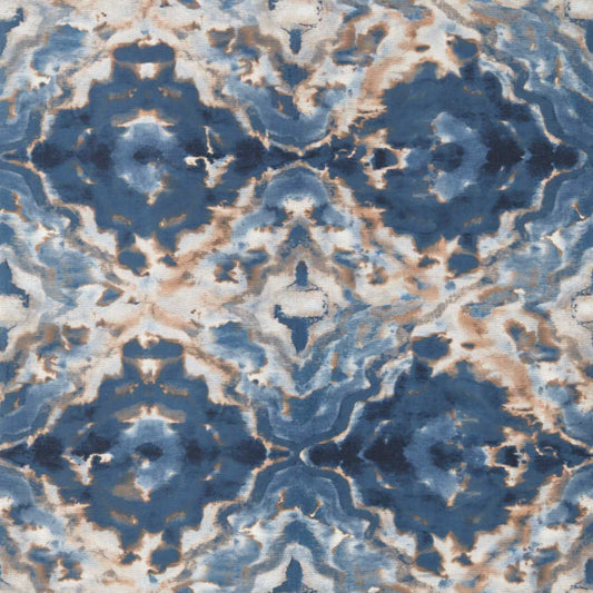 Aqueous Wallpaper - Midnight/Spice - Clarke & Clarke - W0147/02 - Morris Wallpaper