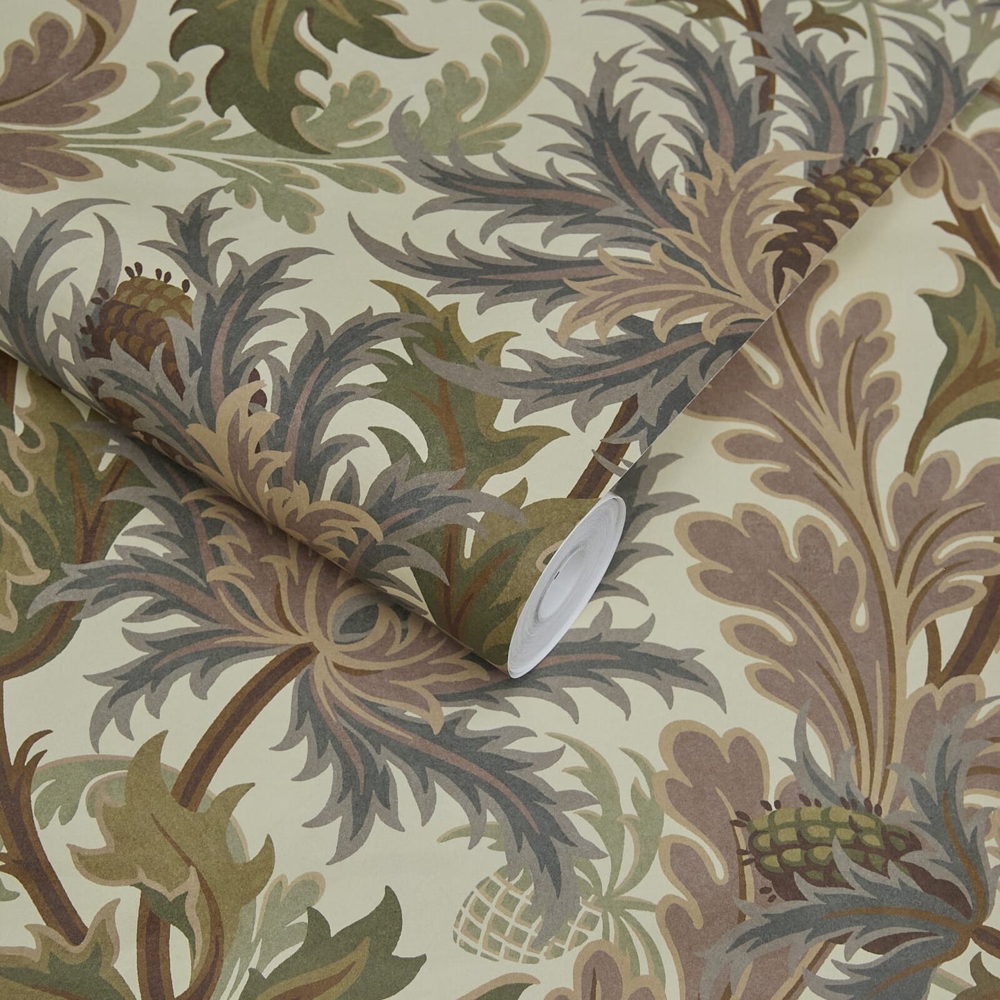 Aquifolia Wallpaper - Ecru - House of Hackney - 1-WA-AQF-DI-ECR-XXX - Morris Wallpaper