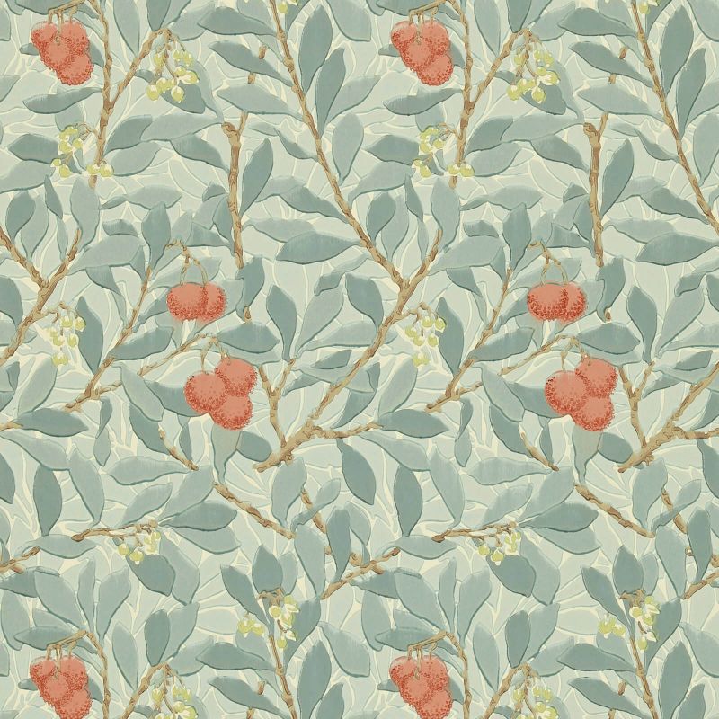 Arbutus Wallpaper - Blue/Pink - DJA1A7102 - Morris & Co