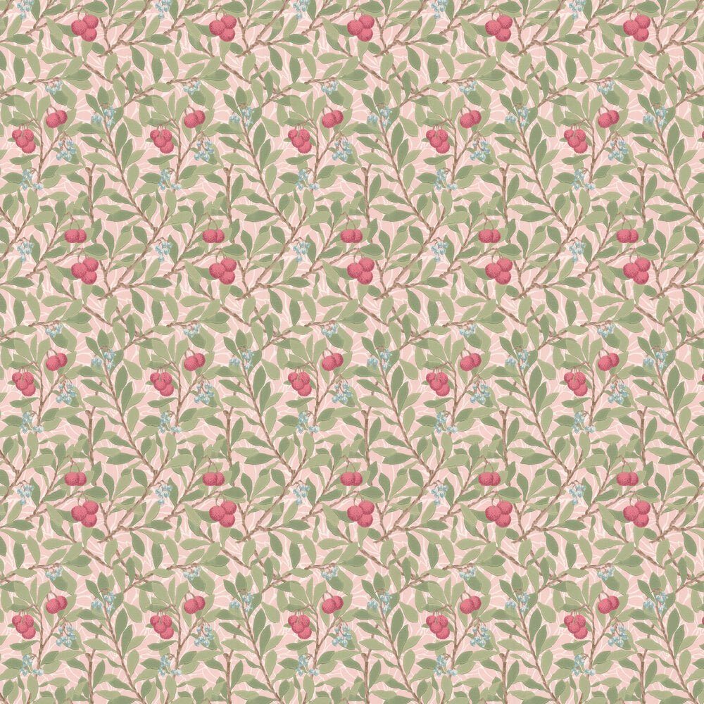 Arbutus Wallpaper - Cochineal Pink - 217378 - Morris Wallpaper WD