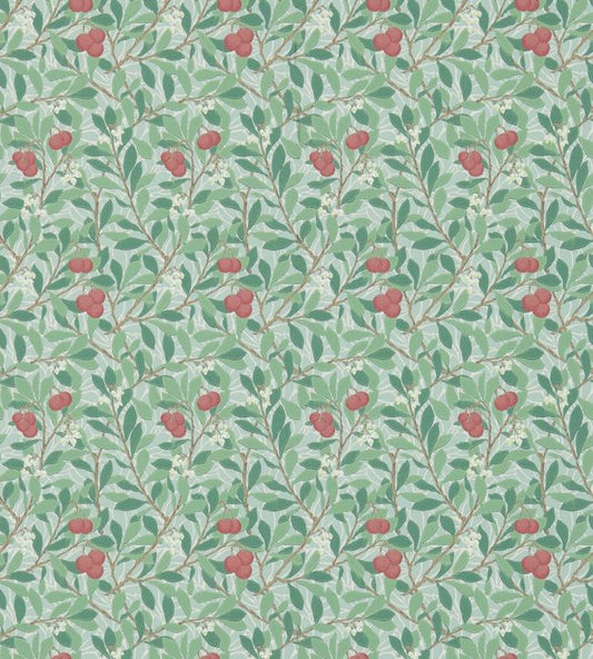 Arbutus Wallpaper - Thyme/Coral - 214719 - Morris & Co
