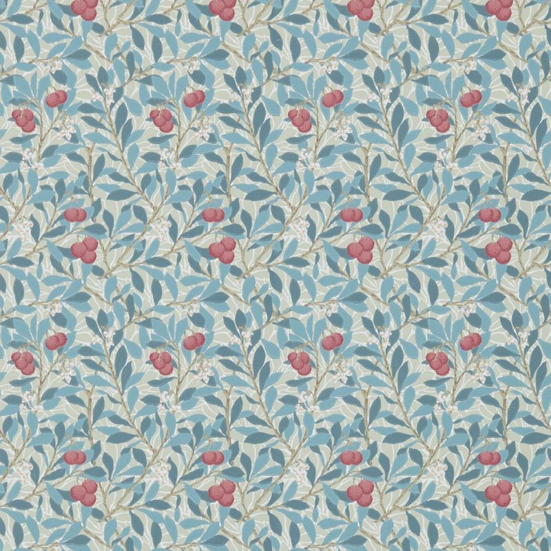 Arbutus Wallpaper - Woad/Russet - Morris & Co - 216809 - Morris Wallpaper