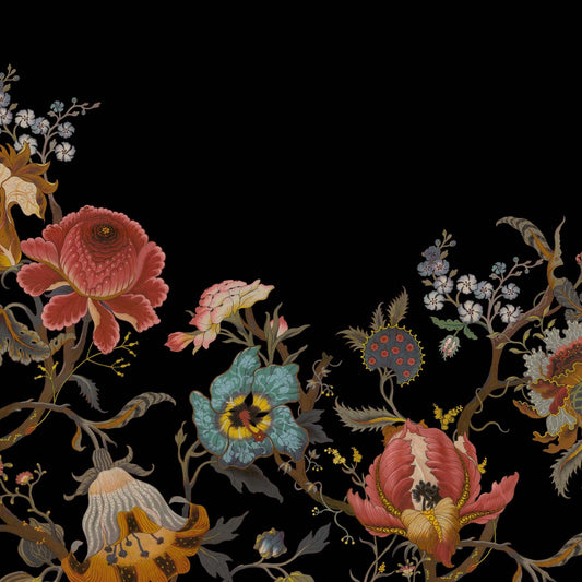Artemis Climbing Walls Wallpaper - Black - House of Hackney - 1-WA-ART-DI-BLK-PBL - Morris Wallpaper