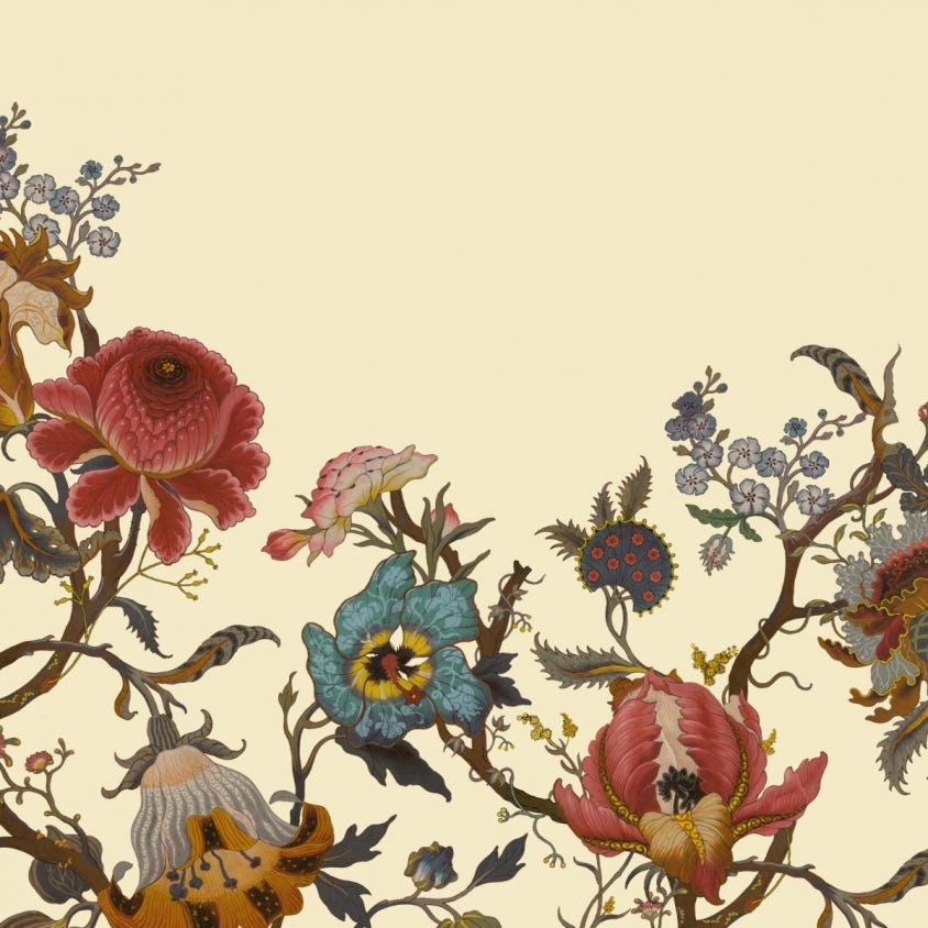 Artemis Climbing Walls Wallpaper - Ecru - House of Hackney - 1-WA-ART-DI-ECR-PBL - Morris Wallpaper