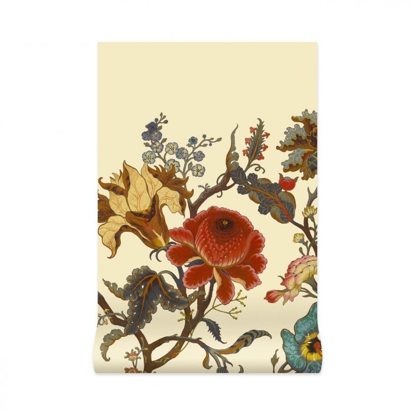 Artemis Climbing Walls Wallpaper - Ecru - House of Hackney - 1-WA-ART-DI-ECR-PBL - Morris Wallpaper