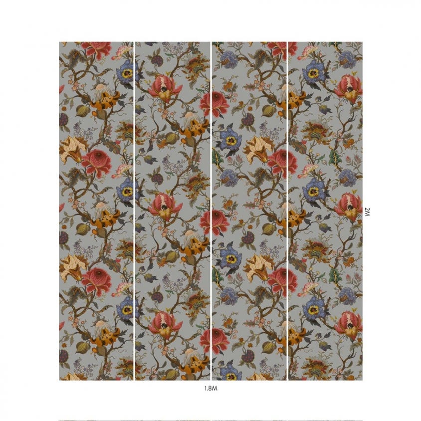 ARTEMIS Wallpaper - Dove grey - 1-WA-ART-DI-GRY-XXX - House of Hackney - Morris Wallpaper