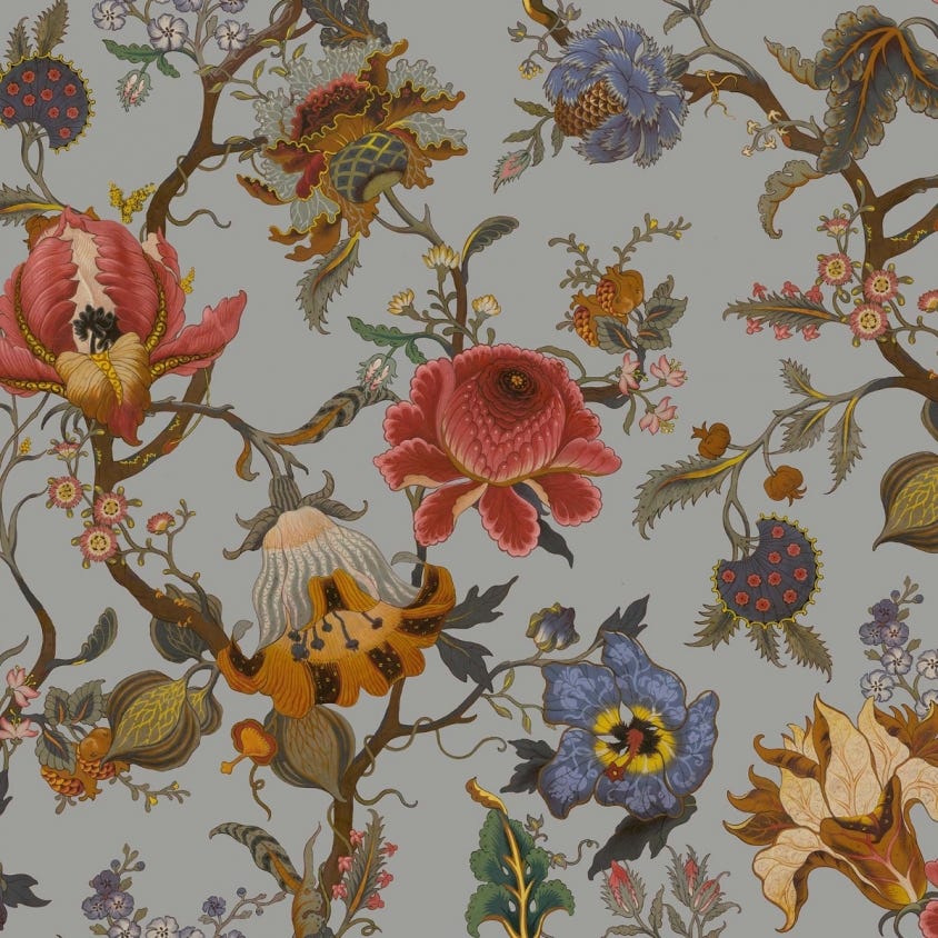 Artemis Wallpaper - Dove-Grey - House of Hackney - 1-WA-ART-DI-GRY-XXX - Morris Wallpaper