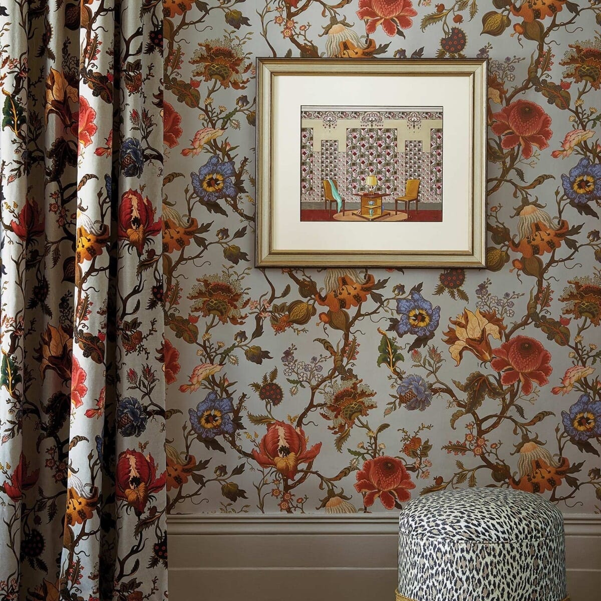 Artemis Wallpaper - Dove-Grey - House of Hackney - 1-WA-ART-DI-GRY-XXX - Morris Wallpaper