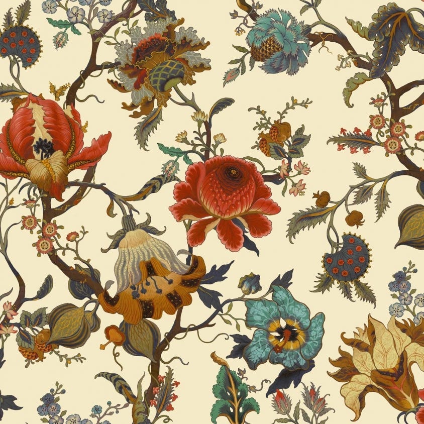Artemis Wallpaper - Ecru - House of Hackney - 1-WA-ART-DI-ECR-XXX - Morris Wallpaper