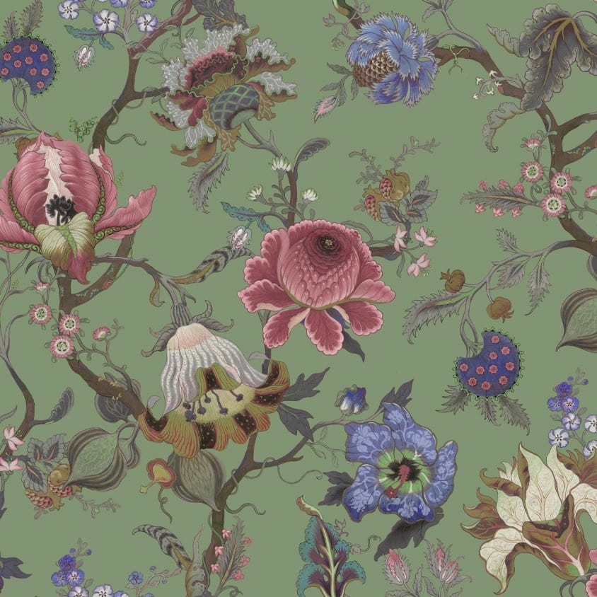 Artemis Wallpaper - Jadeite - House of Hackney - 1-WA-ART-DI-JAD-XXX - Morris Wallpaper